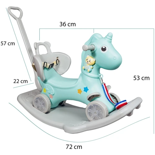 Єдиноріг качалка - каталка XOKO Play Pen RHO2 5 в 1 Blue (RHO2-BL)