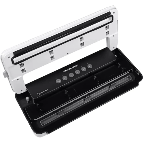 Вакуумный упаковщик Grunhelm GV 110 BW: Режим работы Создание вакуума в специальных контейнерах, Запаивание без вакуумизации, Вакуумирование сухих продуктов, Вакуумирование влажных продуктов