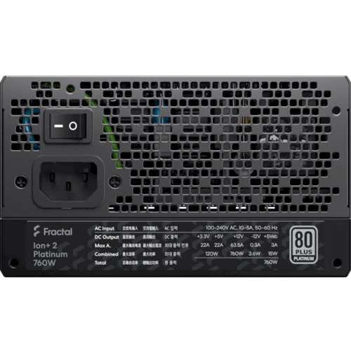 Блок живлення Fractal Design 860W Ion + 2 Platinum (FD-P-IA2P-860-EU): Модульні (знімні) кабелю є