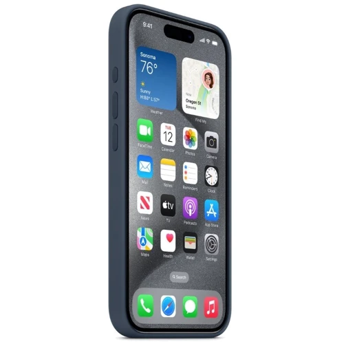 Чехол для iPhone Apple for iPhone 15 Pro Silicone Case with MagSafe Storm Blue (MT1D3) : Цвет синий