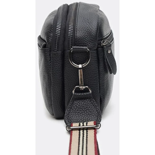 Женская сумка через плечо Keizer черная (K11208-black): Фактура Зернистая, Матовая