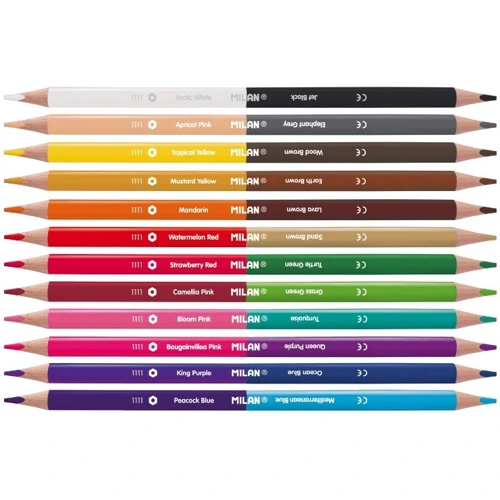 Карандаши цветные Milan 07112312 12шт., 24 цв., трехгранные