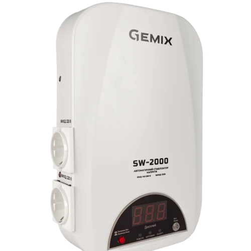 Стабилизатор напряжения Gemix SW-2000: Количество фаз одна