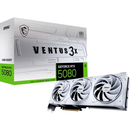 Видеокарта MSI GeForce RTX 5080 16G VENTUS 3X OC WHITE (G5080-16V3CW)