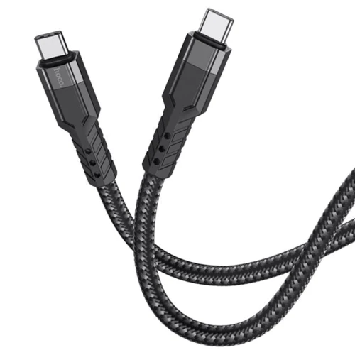 Кабель Hoco Cable USB-C to USB-C U110 3A 60 W 1.2m Black: Тип USB-C - USB-C