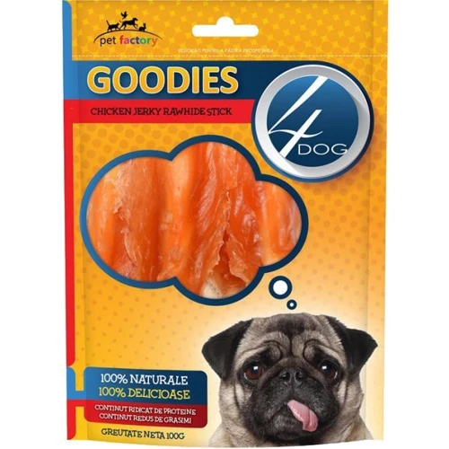 Лакомство для собак 4Dog стрипсы куриные 100 г (5949060207774)