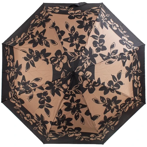Парасолька жіночий механічний Happy Rain коричневий (U42655-8)