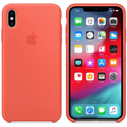 Чехол для iPhone Apple Silicone Case Nectarine (MTFF2) for iPhone Xs Max: Цвет оранжевый