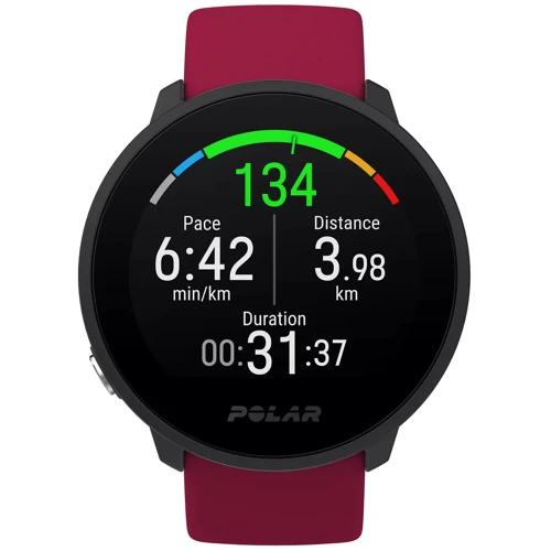 Смарт-часы Polar Unite Red S-L (900100641): Дисплей IPS TFT (240х204)