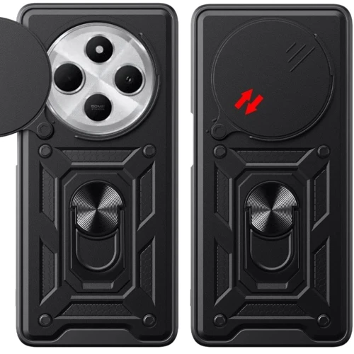 Чехол для телефонов Mobile Case Camshield Serge Ring Black for Xiaomi Redmi 14C / Poco C75: Материал TPU+PC, Пластик
