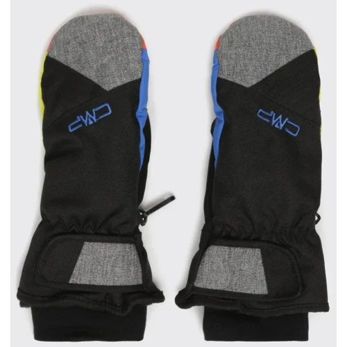 Детские горнолыжные варежки CMP Kids Ski Mitten 5 nero-royal-limeade черные (6524824J-34BN)