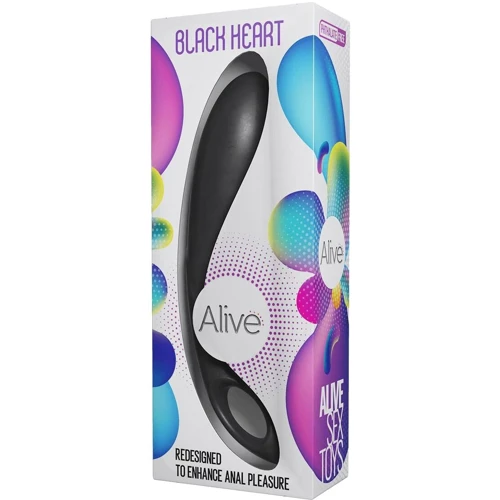 Анальный стимулятор Alive Black Heart Teal Black