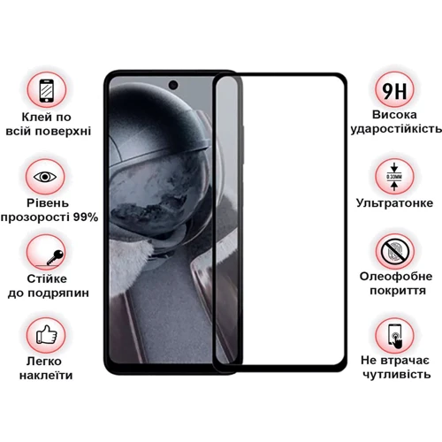 BeCover Tempered Glass Black for HMD Pulse Plus (712504)