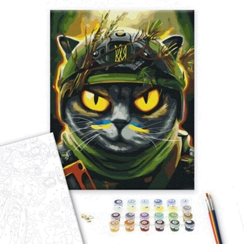 Картина по номерам Brushme Котик разведчик ©Марианна Пащук 40х50 см (BS53311): Производитель Brushme