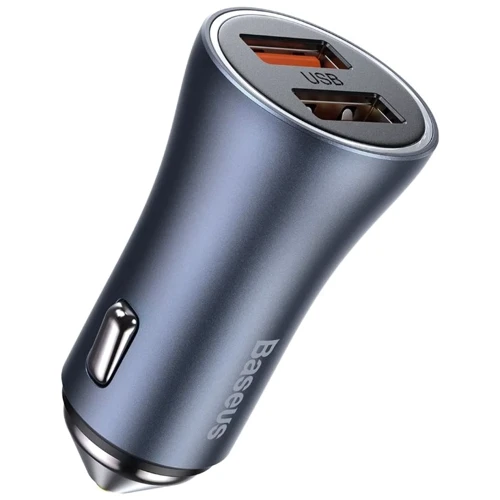 Зарядное устройство Baseus Car Charger 2xUSB Golden Pro 40W Gray (CCJD-A0G)