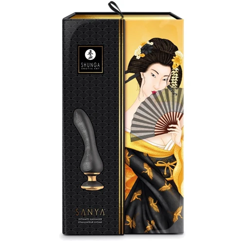 Вибратор для точки G Shunga Sanya Black, гибкий ствол