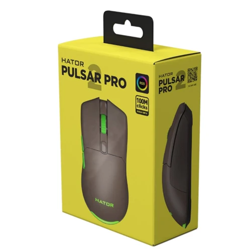Мышь HATOR Pulsar 2 Pro Choco (HTM-527): Эргономика симметричная для левшей