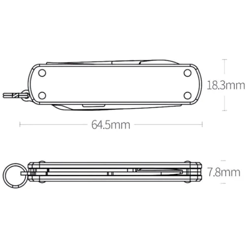 Мультитул Xiaomi NexTool (NE0141/3049388): Количество инструментов 4