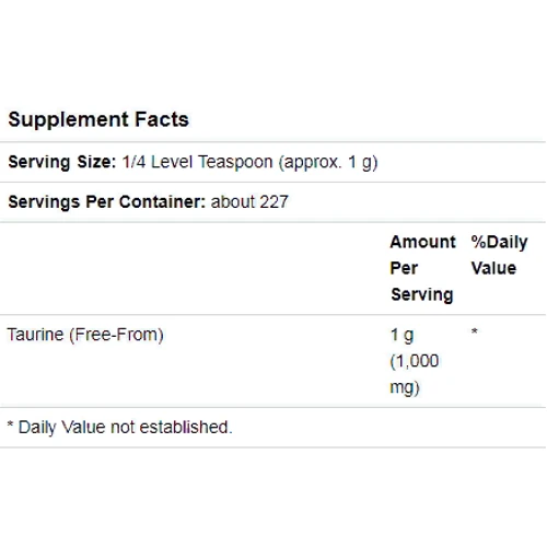 Now Foods Taurine Pure Powder, 8 oz (227 g) (NF0260): Стать унісекс