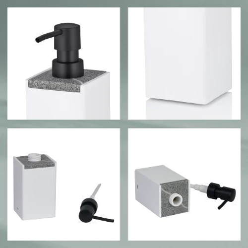 Дозатор для рідкого мила KELA Cube білий 300 мл (23694)