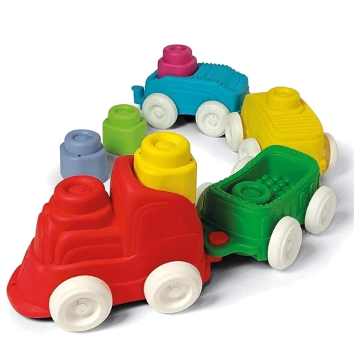 Ігровий набір з конструктором Clementoni Sensory Train серія Soft Clemmy (8005125174249)