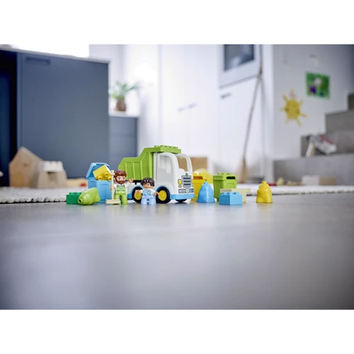 Конструктор LEGO DUPLO Мусоровоз и контейнеры для раздельного сбора мусора (10945): Количество деталей, шт. 19