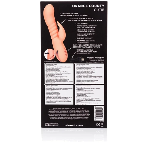 CalExotics Orange County Cutie вибратор кролик, 11.5x3.75 см