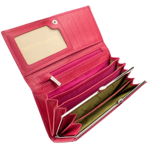 Женский кошелек Smith&Canova красный (FUL-28609-fuchsia): Формат кошелька Горизонтальный