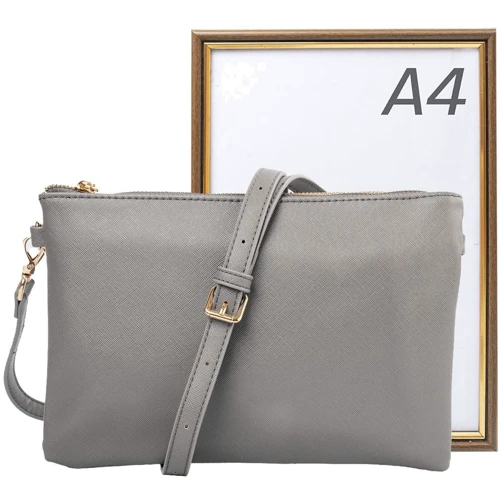 Жіноча сумка-пошет Amelie Galanti сіра (A991705-grey): Стиль Повседневный (Casual)