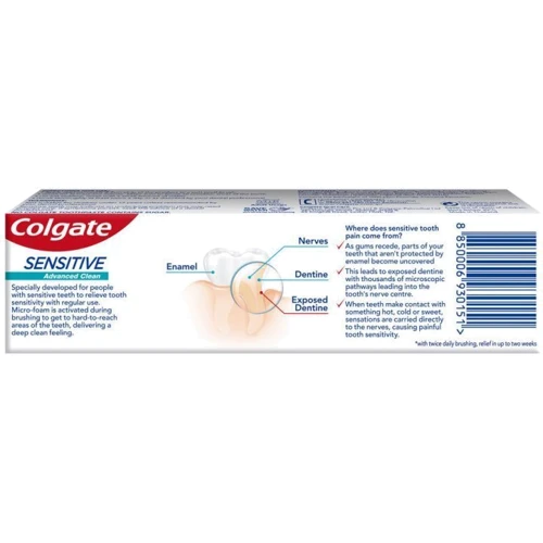 Colgate Зубная паста Sensitive Совершенствующая чистка 110 мл: Объем, мл 110