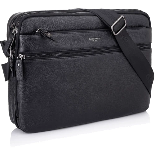 Чоловіча сумка месенджер Giorgio Ferretti чорна (SHIGF201850168-black)
