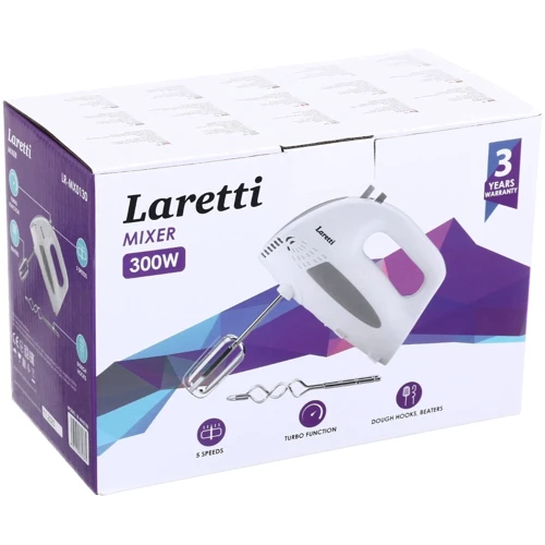 Міксер Laretti LR-MX0130: Насадки Для замеса теста, Для взбивания