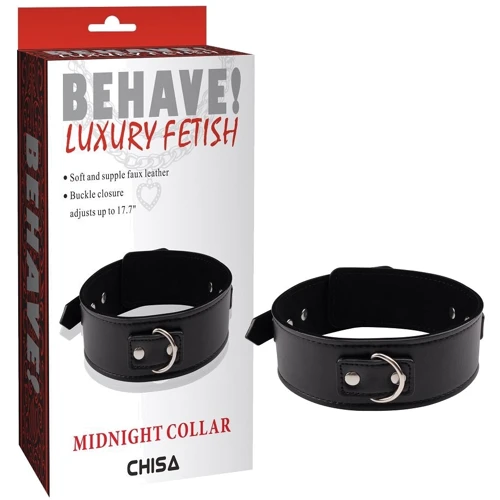 Ошейник CHISA Behave! Luxury Fetish Midnight Collar