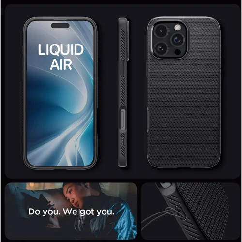 Чехол для iPhone Spigen Liquid Air Matte Black (ACS07988) for iPhone 16 Pro Max фото 19