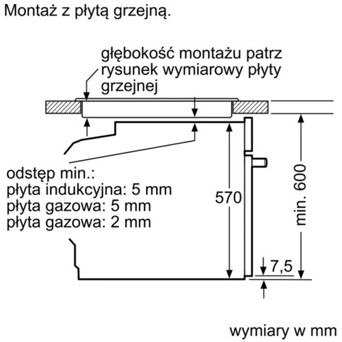 Духовой шкаф электрический Bosch HBG5780B6: Размеры 59.5x59.4x54.8 см