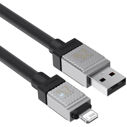 Кабель Baseus USB Cable to Lightning CoolPlay Series Fast Charging 2.4A 1m Black (CAKW000401) фото 5
