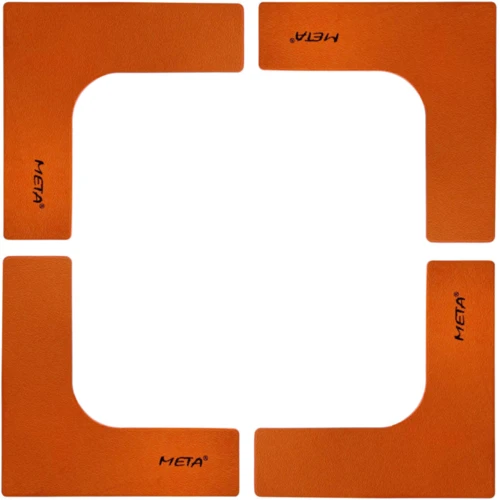 Набір плоских кутових фішок-маркерів Meta Flat Corner Marker Set of 4 помаранчевий Уні 25х25 см (4004000101) фото 1