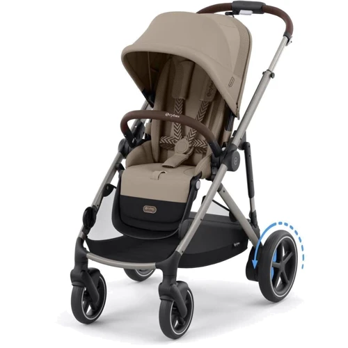 Прогулянкова коляска Cybex eGazelle S TPE Almond Beige з електродвигуном та функцією заколисування (524000547) фото 7