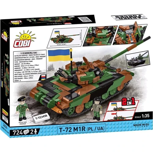 Конструктор Cobi Armed Forces Танк Т-72 M1R (UA/PL) (COBI-2624) фото 9
