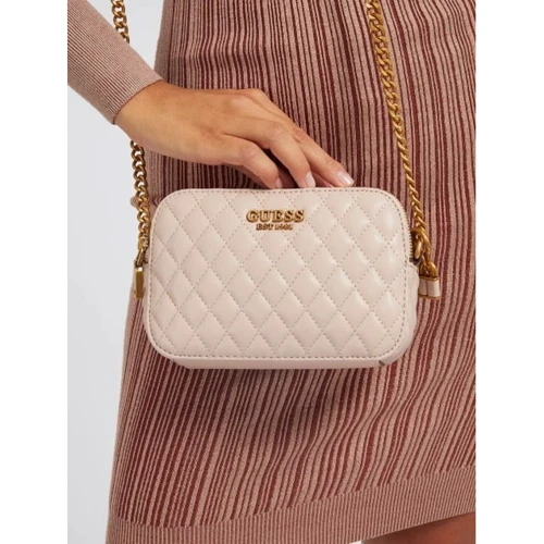 Женская сумка кросс боди GUESS MAILA CAMERA BAG бежево-розовая (HWQB8661140-NUD): Пол Женский