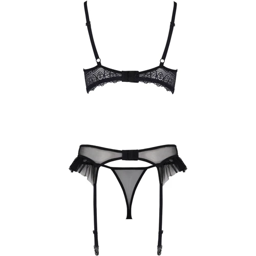 Комплект ECO Passion KERRIA SET WITH OPEN BRA black S/M