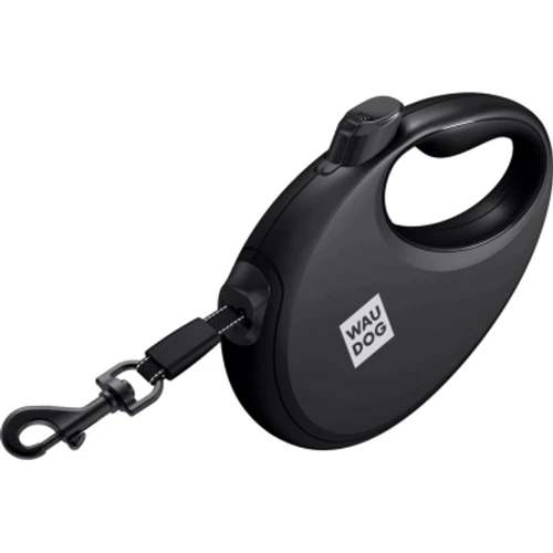 Повідець-рулетка для собак WAUDOG R-leash з контейнером для пакетів S чорний до 12 кг 3 м (26271)