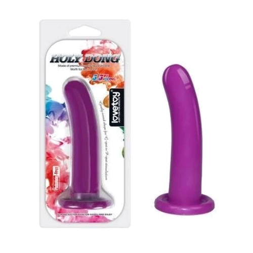 Фаллоимитатор LoveToy Silicone Holy Dong Medium 5.5" Purple