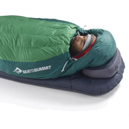 Спальный мешок Sea to Summit Ascent -1C/30F Long Rain Forest Green (STS ASL041101-212002): Наполнитель пух (Ultra-Dry Down 750+ Loft (90% пуха), 343 гр)
