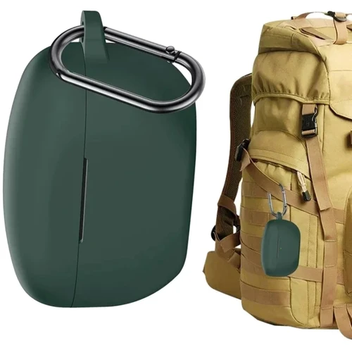 Чехол BeCover Silicon Case Dark Green (710182) for Sony WF-1000XM5: Особенности С карабином