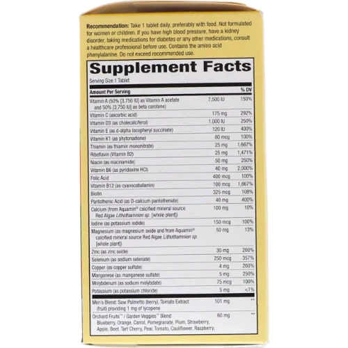 Nature's Way, Alive! Once Daily, Men's Multi-Vitamin, 60 Tablets (NWY-15685): Тип Мультивитамины