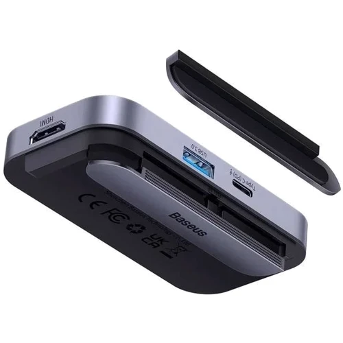 Адаптер Baseus Adapter PadJoy USB-C to USB3.0+HDMI+USB-C Dark Gray (WKWJ000013): Додаткові роз'єми USB-C, HDMI, USB 3.0