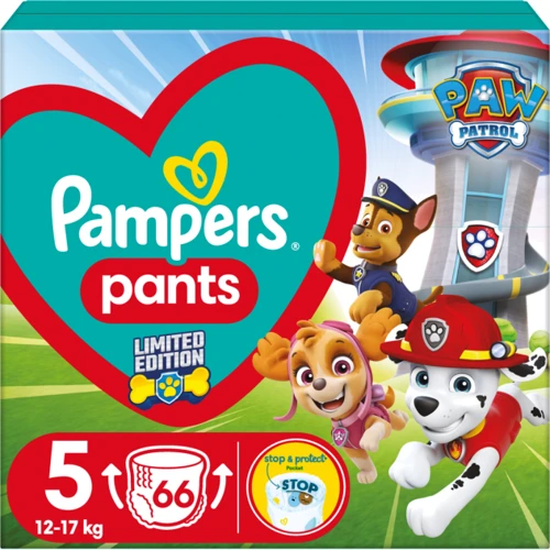 Подгузники Pampers Junior Размер 5 (12-17кг) Paw Patrol 66 шт (8006540863619)