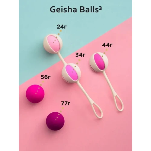 Шарики для тренировки интимных мышц Gvibe Geisha Balls 3 Pink