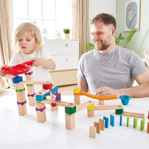 Конструктор-лабиринт Hape Marble Run Гоночная трасса 81 элементов (E1101) фото 6